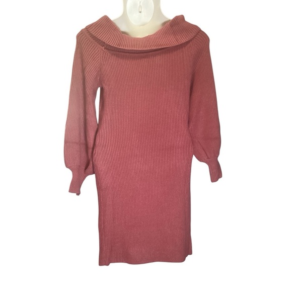 Plus Size, Fashion Nova Pink Ribbed Off-Shoulder Bodycon Dress, 2X - Picture 5 of 7